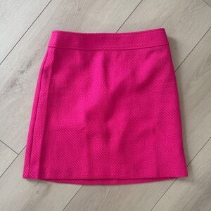 J. Crew Hot Pink Textured A-Line Skirt